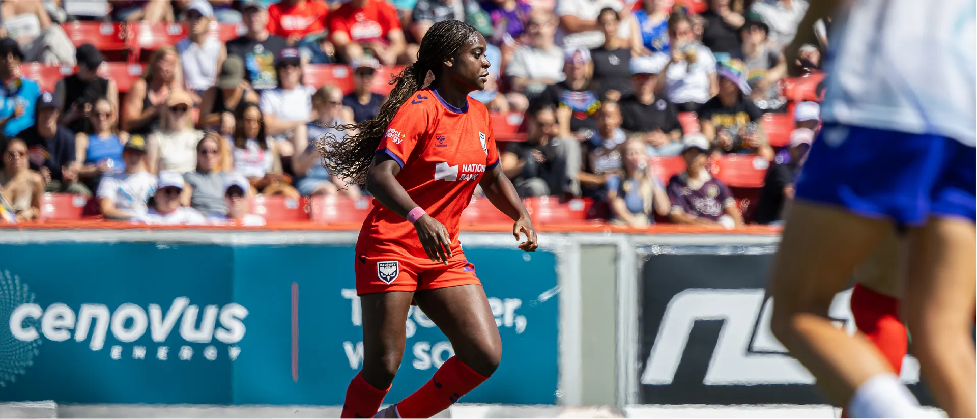 Calgary Wild FC player in action ahead of the next match