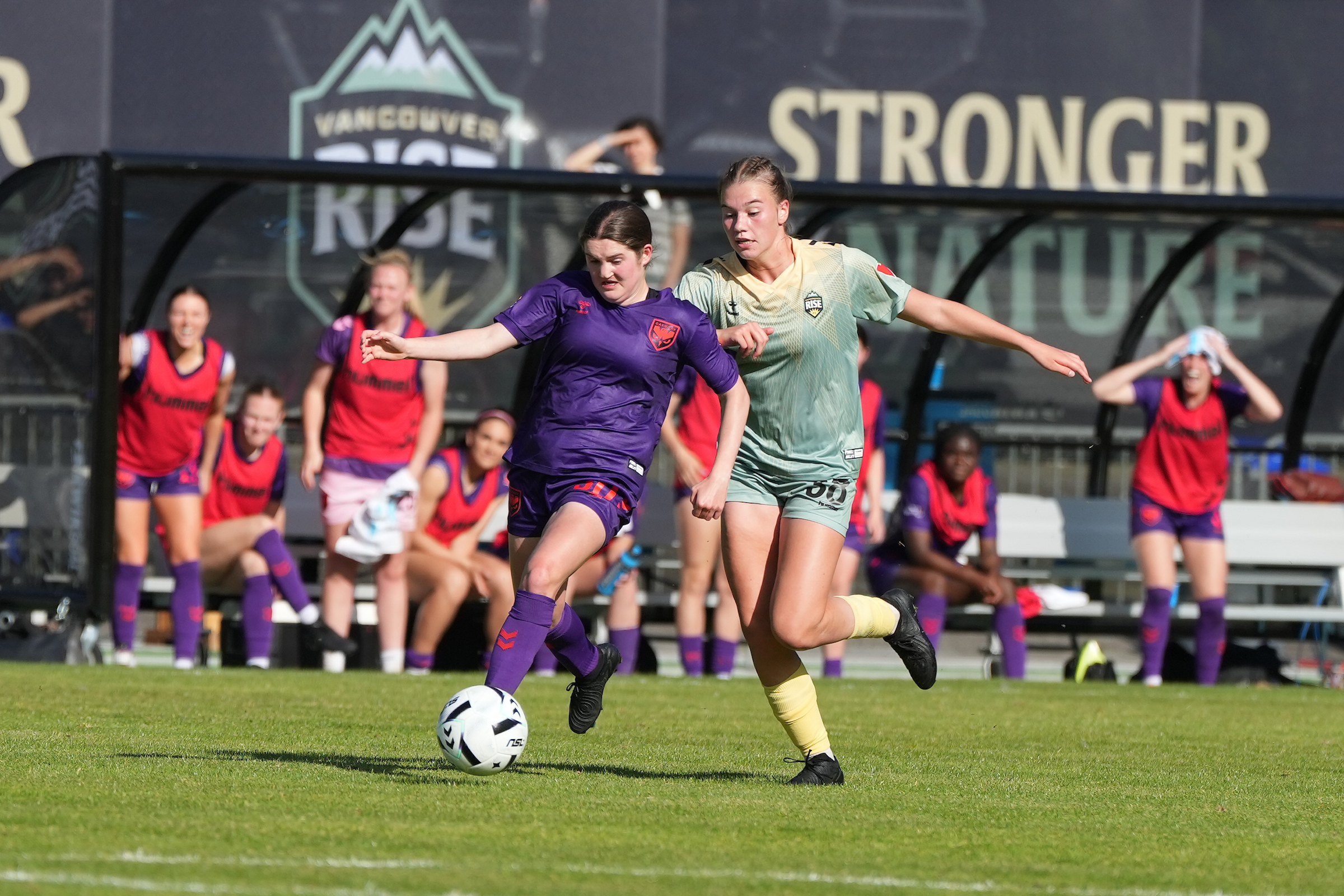 Taegan Stewart in action during a match against the Vancouver Rise