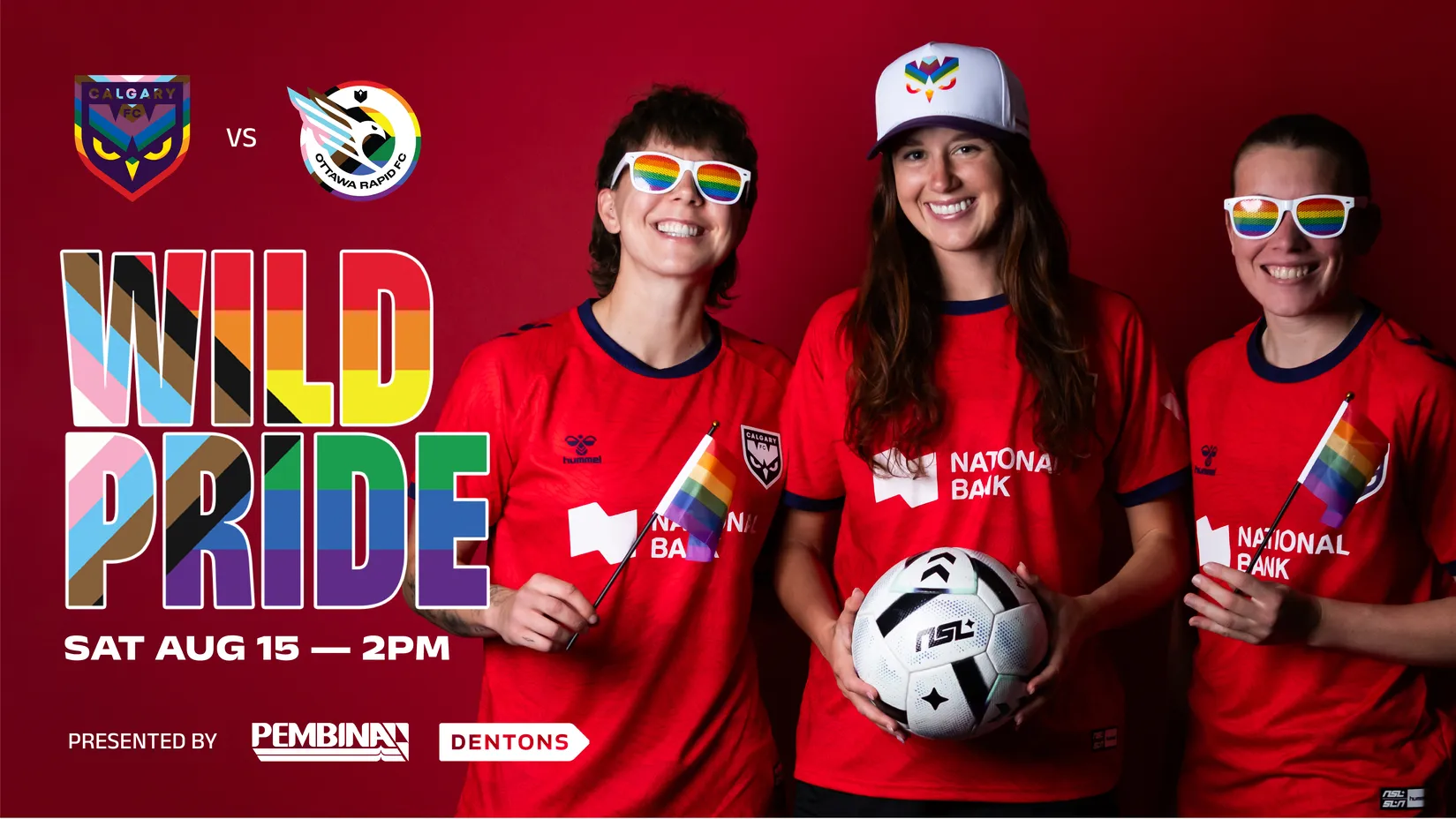 Calgary Wild FC Pride Match vs Ottawa Rapid FC — Saturday, August 15 at 2 PM
