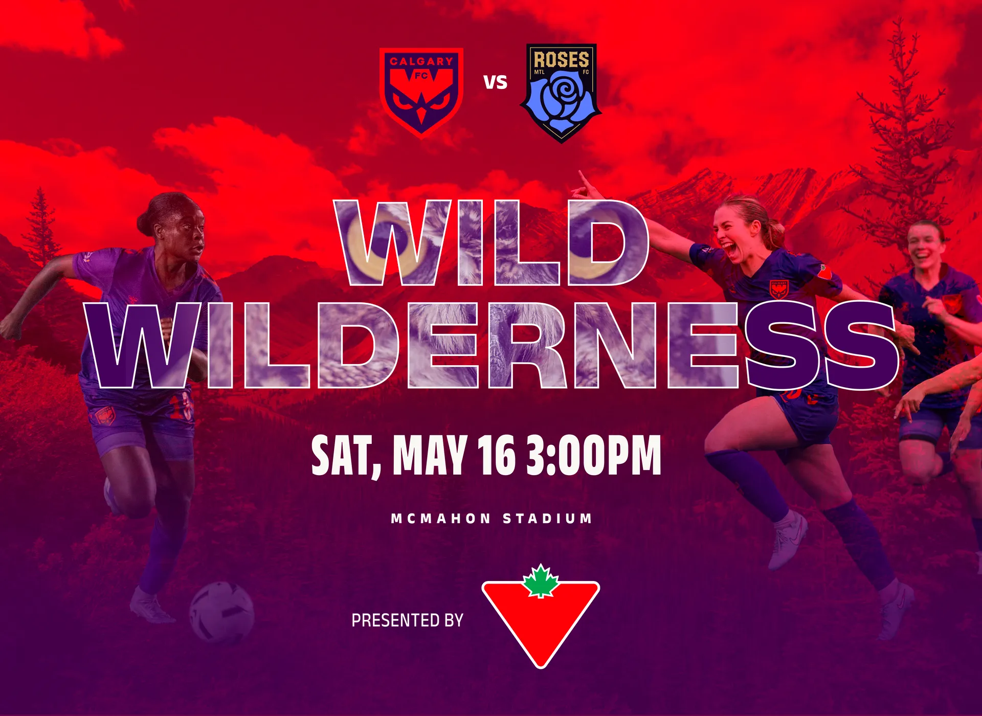 Calgary Wild FC promo for May 16th match
