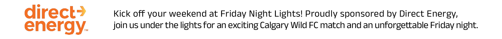 Direct Energy sponsors Friday Night Lights at Calgary Wild FC
